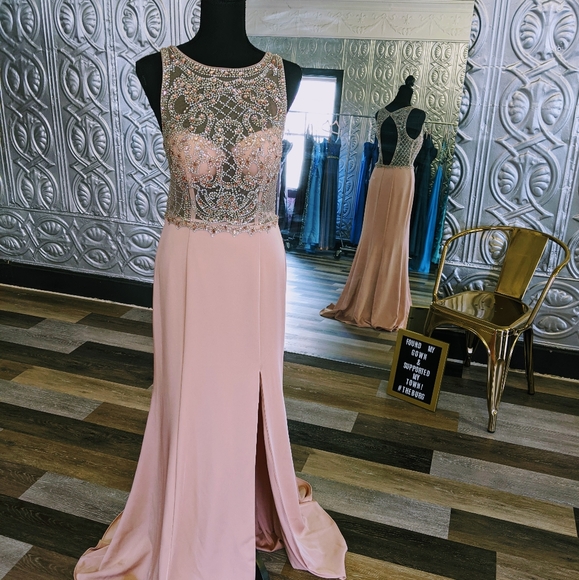 NWT Dancing Queen Beaded Gown - Picture 1 of 4